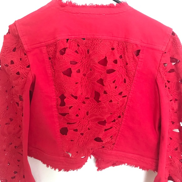Frayed Lace Jean Jacket - Picture 2 of 3